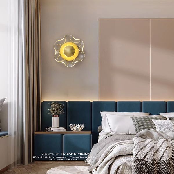 moderno led wall lamp bedside gold flower acrylic copper light staircase of interior corridor decorative lamps i2tj
moderno led wall lamp bedside gold flower acrylic copper light staircase of interior corridor decorative lamps i2tj