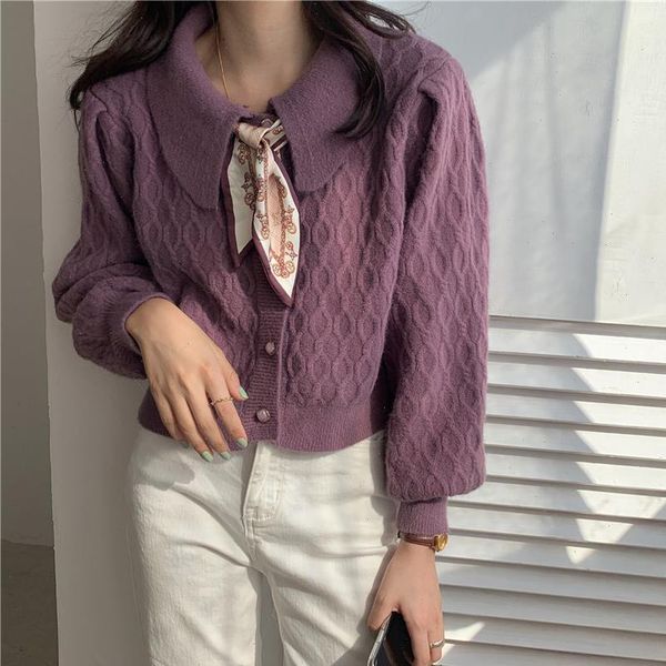 2021 new solid elegant women cardigans korean fashion lapel knitted women sweaters coat autumn winter clothes female, White;black
2021 new solid elegant women cardigans korean fashion lapel knitted women sweaters coat autumn winter clothes female, White;black