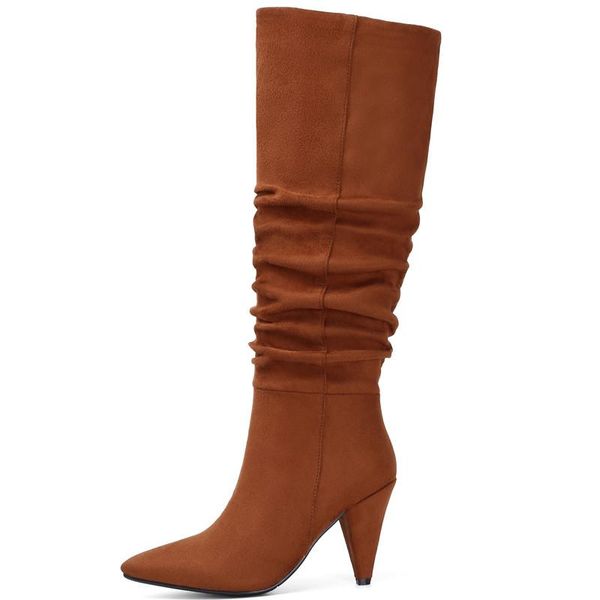 boots fabric knee-length autumn winter elegant pointed toe folds comfortable party for ladies, Black
boots fabric knee-length autumn winter elegant pointed toe folds comfortable party for ladies, Black