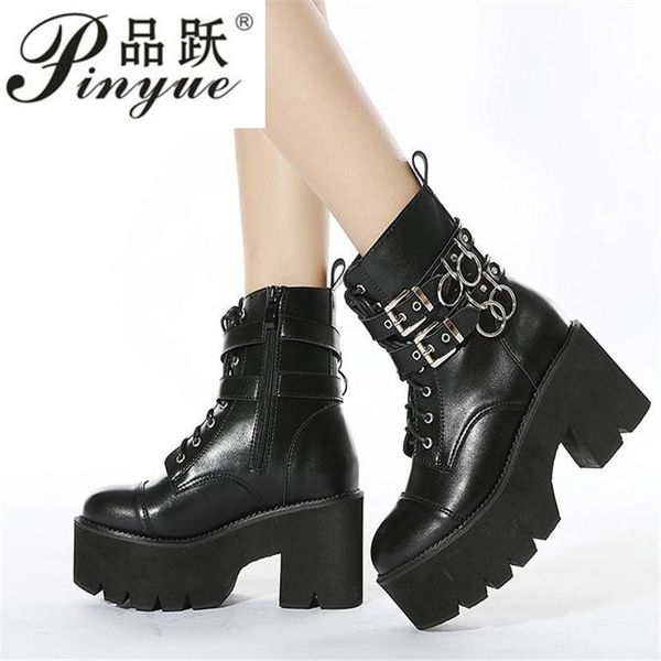 boots spring autumn black ankle for women nightclub high heels shoes gothic belt buckle korean thick with short
boots spring autumn black ankle for women nightclub high heels shoes gothic belt buckle korean thick with short