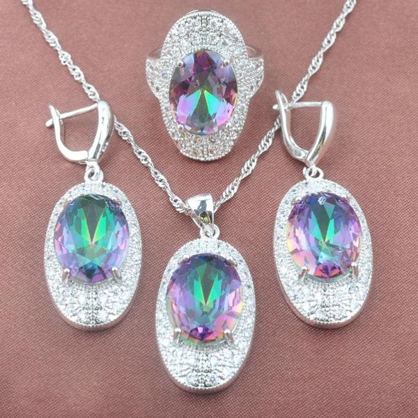 earrings & necklace unique multicolor rainbow zirconia jewelry set for women weedding silver color ring and tz0586
earrings & necklace unique multicolor rainbow zirconia jewelry set for women weedding silver color ring and tz0586