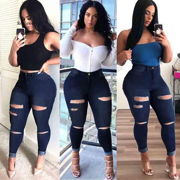 women's jeans women solid color plus size ripped lady's streetwear high waist bodycon hollow out pencil denim pants autumn est, Blue
women's jeans women solid color plus size ripped lady's streetwear high waist bodycon hollow out pencil denim pants autumn est, Blue
