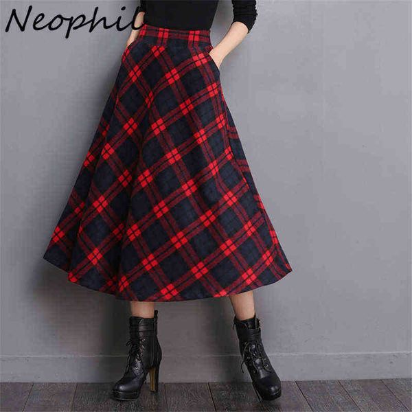 neophil england style red plaid high waist long skirts woolen a-line winter women pockets chic maxi tartan skirts s1735 211120, Black
neophil england style red plaid high waist long skirts woolen a-line winter women pockets chic maxi tartan skirts s1735 211120, Black