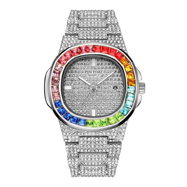 wristwatches hip hop luxury mens iced out watches date quartz wrist with micropave cz alloy watch for men jewelry, Slivery;brown
wristwatches hip hop luxury mens iced out watches date quartz wrist with micropave cz alloy watch for men jewelry, Slivery;brown