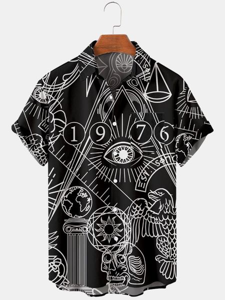 men's casual shirts 2021 autumn geometry 1 3d digital printing short-sleeved shirt, White;black
men's casual shirts 2021 autumn geometry 1 3d digital printing short-sleeved shirt, White;black