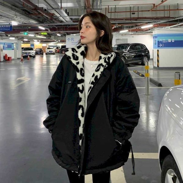 student chic high street cotton jacket women's autumn/winter punk streetwear large size lazy style lamb fleece padded coat 210526, Black;brown
student chic high street cotton jacket women's autumn/winter punk streetwear large size lazy style lamb fleece padded coat 210526, Black;brown
