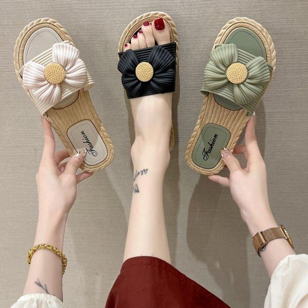 slippers women's shoes fashion summer soft bottom flower decoration beach, Black
slippers women's shoes fashion summer soft bottom flower decoration beach, Black