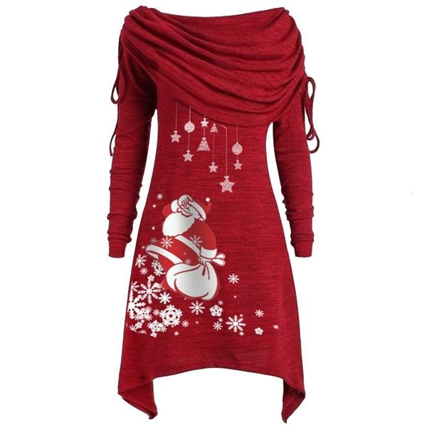2021new arrival long sleeve santa claus dress women snowflake print irregular dress female fashion christmas dress, Black
2021new arrival long sleeve santa claus dress women snowflake print irregular dress female fashion christmas dress, Black