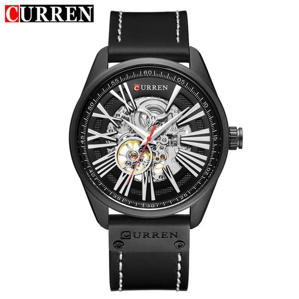 wristwatches curren business mens mechanical stainless steel watches fashion skeleton automatic watch men leather self winding reloj hombre, Slivery;brown
wristwatches curren business mens mechanical stainless steel watches fashion skeleton automatic watch men leather self winding reloj hombre, Slivery;brown