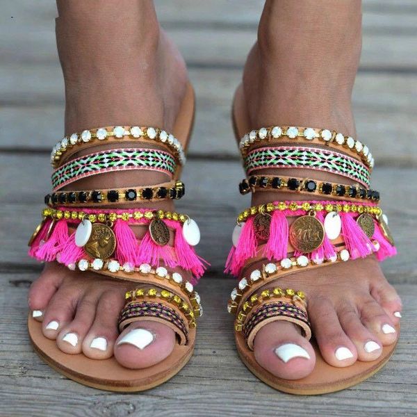 sandals bohemian beach ladies ethnic style flat sole handmade weave plus size 35-43 fashion breathable lightweight, Black
sandals bohemian beach ladies ethnic style flat sole handmade weave plus size 35-43 fashion breathable lightweight, Black