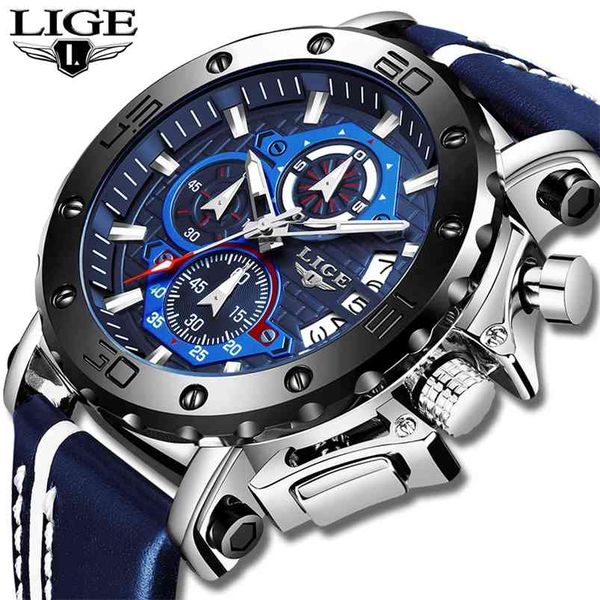 lige mens watches brand luxury big dial military quartz watch leather waterproof sport wristwatch relogio masculino 210804, Slivery;brown
lige mens watches brand luxury big dial military quartz watch leather waterproof sport wristwatch relogio masculino 210804, Slivery;brown