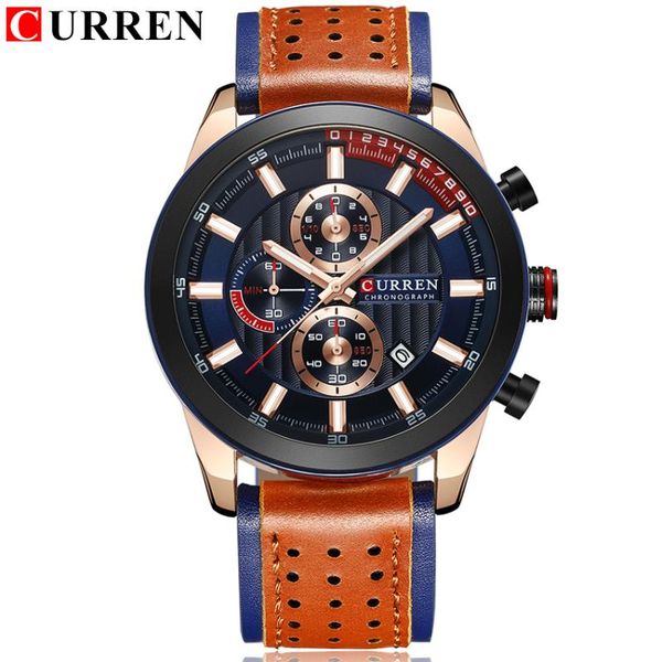 wristwatches men watches curren multi function mens sport quartz watch man waterproof leather business clock male wrist, Slivery;brown
wristwatches men watches curren multi function mens sport quartz watch man waterproof leather business clock male wrist, Slivery;brown