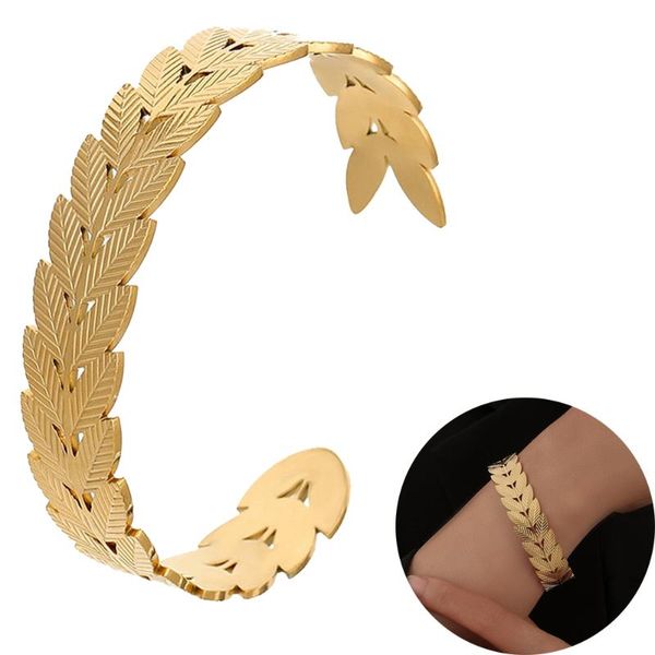 bangle 2021 vintage wheat ears shape women stainless stee alloy gold plating for silver open fashion jewelry, Black
bangle 2021 vintage wheat ears shape women stainless stee alloy gold plating for silver open fashion jewelry, Black