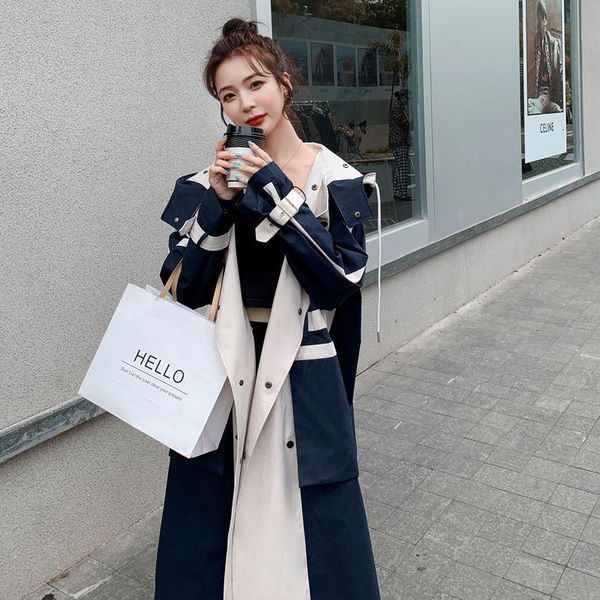 women's trench coats korean style loose oversized xl long coat double-breasted belted lady cloak windbreaker spring fall outerwear, Tan;black
women's trench coats korean style loose oversized xl long coat double-breasted belted lady cloak windbreaker spring fall outerwear, Tan;black