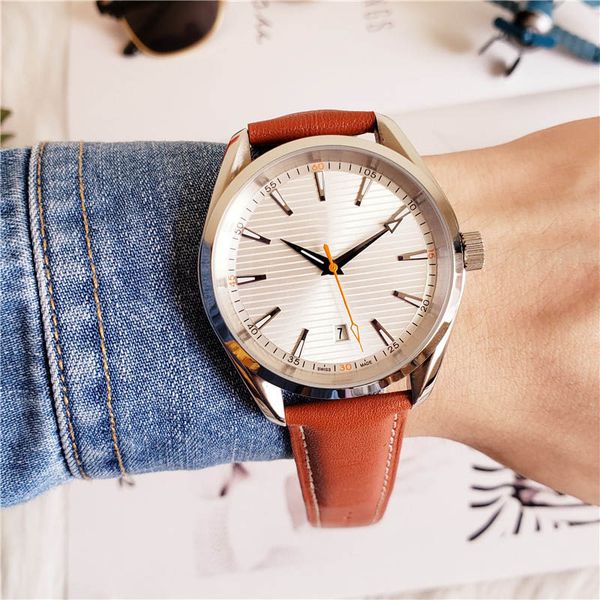 7colors aqu-terre 150 series gray blue white black date dial automatic mens watches leather strap, Slivery;brown
7colors aqu-terre 150 series gray blue white black date dial automatic mens watches leather strap, Slivery;brown