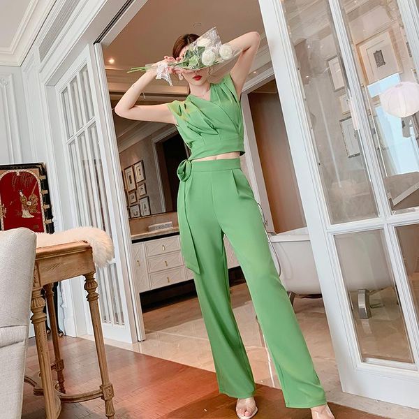 women's two piece pants ol style sheer women pieces set sleeveless ruched blouse and high waist wide legging tracksuits for ladies offi, White
women's two piece pants ol style sheer women pieces set sleeveless ruched blouse and high waist wide legging tracksuits for ladies offi, White