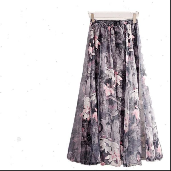 2021 the summer and new retro beach printed chiffon skirt bust in bohemia long skirt ing, Black
2021 the summer and new retro beach printed chiffon skirt bust in bohemia long skirt ing, Black