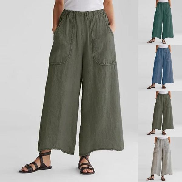 women's pants & capris women solid color wide leg summer mid waist large pockets trousers for dating, Black;white
women's pants & capris women solid color wide leg summer mid waist large pockets trousers for dating, Black;white