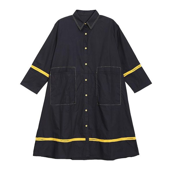 casual dresses black contrast color big size shirt women's for women 2021 lapel long sleeve loose fit fashion clothing, Black;gray
casual dresses black contrast color big size shirt women's for women 2021 lapel long sleeve loose fit fashion clothing, Black;gray