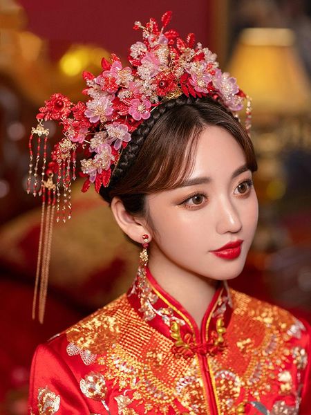 hair clips & barrettes himstory traditional chinese bridal headwear red flower phoenix crown ancient wedding headdress bride accessories, Golden;silver
hair clips & barrettes himstory traditional chinese bridal headwear red flower phoenix crown ancient wedding headdress bride accessories, Golden;silver