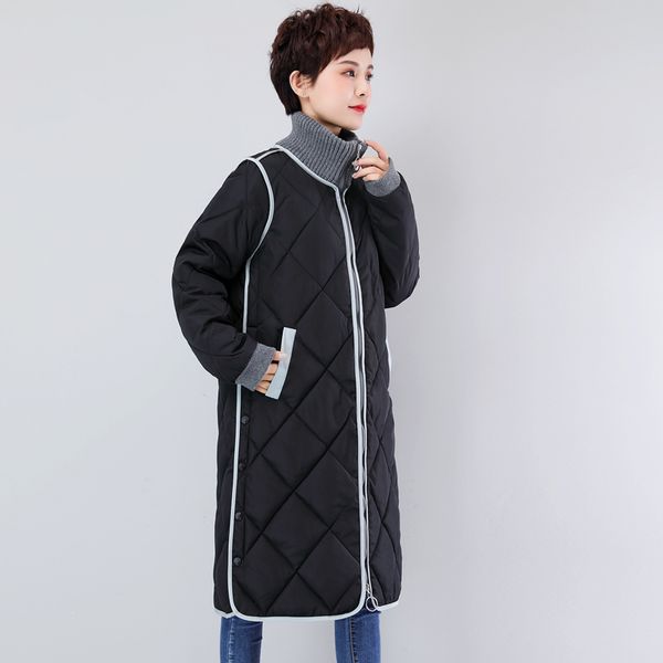 2021 New Long Winter Woman Parkas Plus Size Thick Women's Jackets Solid Gulp with Cotton Buttons Coat Casual Coats 6DY1, Black
2021 New Long Winter Woman Parkas Plus Size Thick Women's Jackets Solid Gulp with Cotton Buttons Coat Casual Coats 6DY1, Black