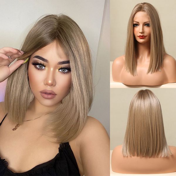 henry margu short straight blonde synthetic lace front wigs shoulder length natural hairline lace wigs with baby hair for women, Black
henry margu short straight blonde synthetic lace front wigs shoulder length natural hairline lace wigs with baby hair for women, Black