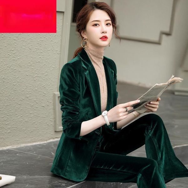 women's two piece pants velvet loose blazer suit office lady overall oversize jacket coat trouser suits, White
women's two piece pants velvet loose blazer suit office lady overall oversize jacket coat trouser suits, White