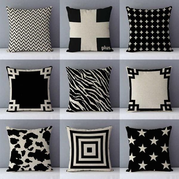 cushion/decorative pillow european casual cozy white & black geometric cushion cover for sofa/bed home decorative pillows 45x45cm square pil
cushion/decorative pillow european casual cozy white & black geometric cushion cover for sofa/bed home decorative pillows 45x45cm square pil