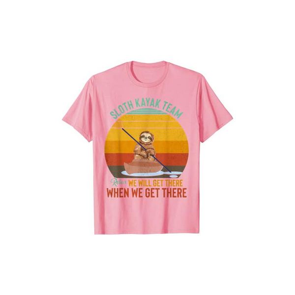 women's t-shirt sloth kayak team we will get there when cotton t shirt women summer graphic short sleeve tee vintage harajuku, White
women's t-shirt sloth kayak team we will get there when cotton t shirt women summer graphic short sleeve tee vintage harajuku, White