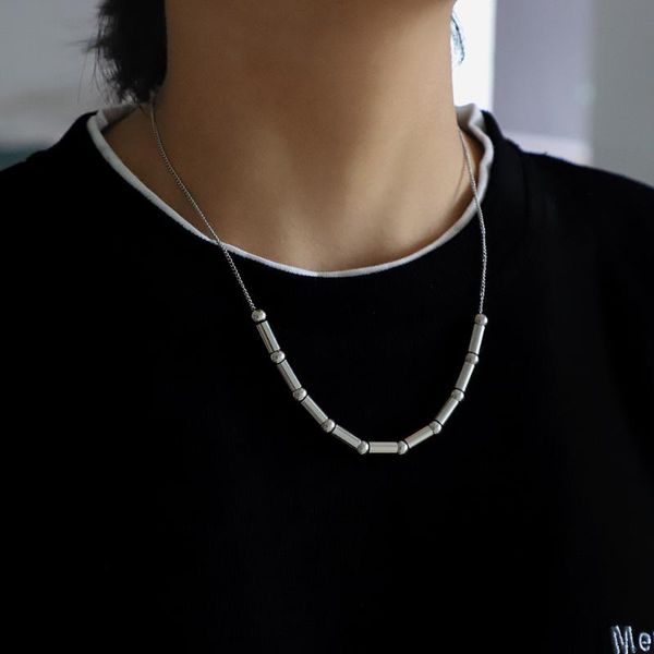 chains fashion titanium steel wild pendant necklace men and women hip-hop short chain sweater accessories, Silver
chains fashion titanium steel wild pendant necklace men and women hip-hop short chain sweater accessories, Silver
