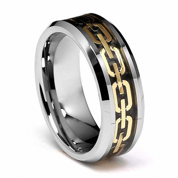 wedding rings men tungsten bands jewelry statement gold color link chain couple sets beveled edge, Slivery;golden
wedding rings men tungsten bands jewelry statement gold color link chain couple sets beveled edge, Slivery;golden