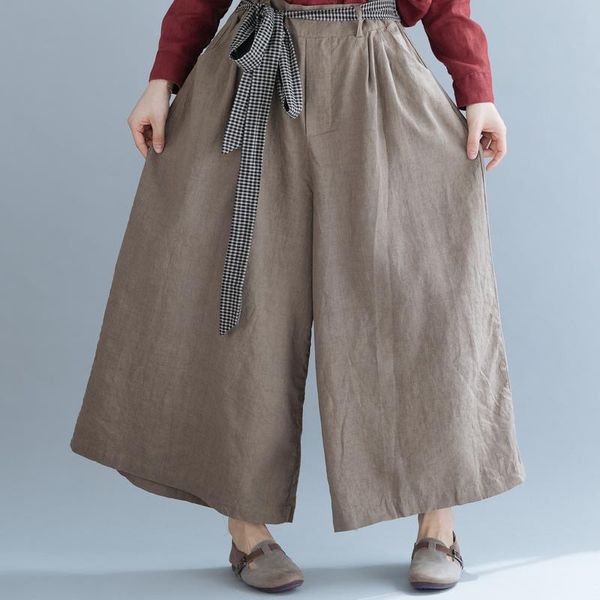 women's pants & capris cotton linen wide leg pant women plus size l xl loose trouser female with sashes elastic waist vintage oversize, Black;white
women's pants & capris cotton linen wide leg pant women plus size l xl loose trouser female with sashes elastic waist vintage oversize, Black;white