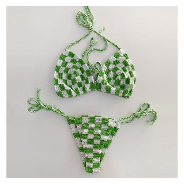 one-piece suits women lace-up swimwear handmade crochet checker bathingsuit adjustable cup bikini sets green with white color
one-piece suits women lace-up swimwear handmade crochet checker bathingsuit adjustable cup bikini sets green with white color