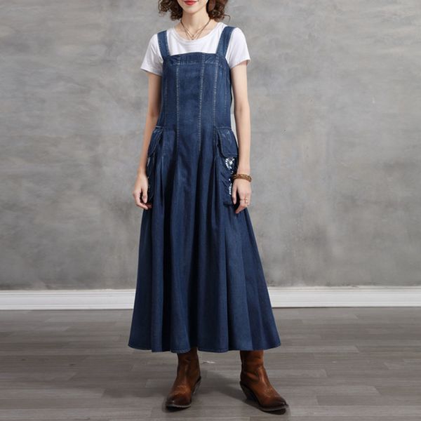 casual dresses western style fashion summer dress loose simple strap pocket embroidery solid color cowboy swing jz58, Black;gray
casual dresses western style fashion summer dress loose simple strap pocket embroidery solid color cowboy swing jz58, Black;gray