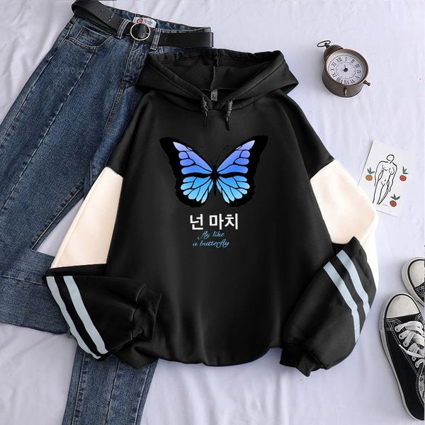 women's hoodies & sweatshirts 2021 loona blue butterfly winter harajuku aesthetic korean fashion street patchwork hoodie, Black
women's hoodies & sweatshirts 2021 loona blue butterfly winter harajuku aesthetic korean fashion street patchwork hoodie, Black