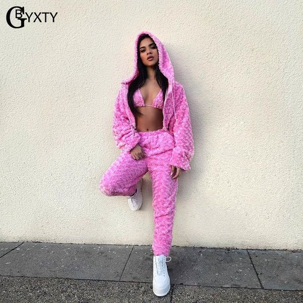 two piece dress gbyxty pink outfit sweatsuits women fleece plush 3 set cropped sweatshirt bra and pants warm tracksuit club outfits zl624, White
two piece dress gbyxty pink outfit sweatsuits women fleece plush 3 set cropped sweatshirt bra and pants warm tracksuit club outfits zl624, White