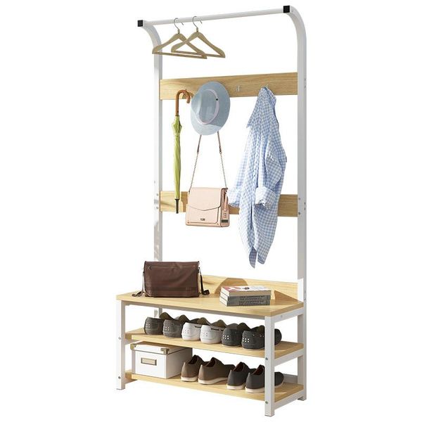 new multi-functional iron clothes hanger with coat shoe shelf bedroom living room modern storage drying rack space saving 
new multi-functional iron clothes hanger with coat shoe shelf bedroom living room modern storage drying rack space saving