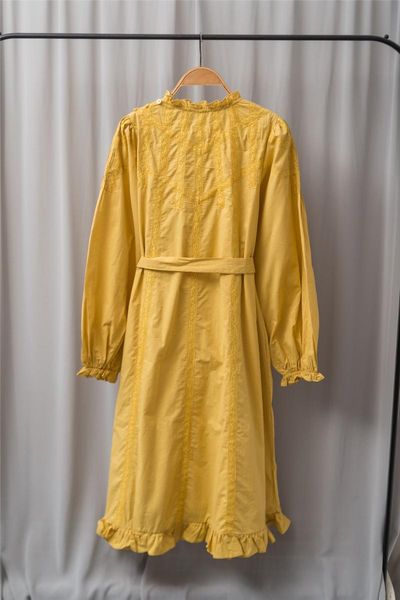 casual dresses 2021 summer puff sleeve waist slim retro all-match lace stitching with sashes dress ruffles trim women yellow robe, Black;gray
casual dresses 2021 summer puff sleeve waist slim retro all-match lace stitching with sashes dress ruffles trim women yellow robe, Black;gray