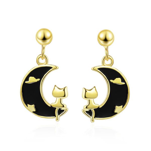 stud arrival 100% 925 sterling silver sweet moon cat animal ladies tassel earrings promotion jewelry for women birthday gift, Golden;silver
stud arrival 100% 925 sterling silver sweet moon cat animal ladies tassel earrings promotion jewelry for women birthday gift, Golden;silver