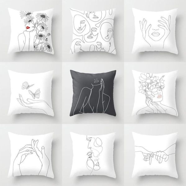 pillow case square portrait cushion covers black and white printing home pillowcase pinky swear sofa cover
pillow case square portrait cushion covers black and white printing home pillowcase pinky swear sofa cover