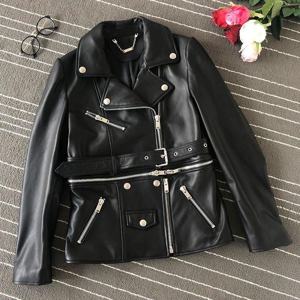 women's leather & faux 2021 spring womens sheepskin coat fashion motorcycle jacket black zipper short slim
women's leather & faux 2021 spring womens sheepskin coat fashion motorcycle jacket black zipper short slim
