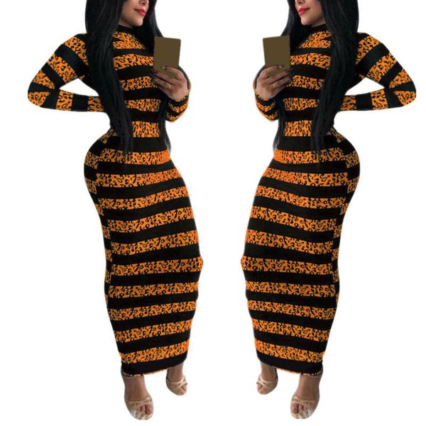 casual dresses autumn striped print bodycon long dress elegant o neck sleeve party slim, Black;gray
casual dresses autumn striped print bodycon long dress elegant o neck sleeve party slim, Black;gray