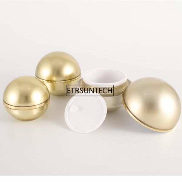 storage bottles & jars 50pcs sphere cream container golden jar 15g/30g/50g cosmetic acrylic smaple pot ball bottle empty women beauty tool f
storage bottles & jars 50pcs sphere cream container golden jar 15g/30g/50g cosmetic acrylic smaple pot ball bottle empty women beauty tool f