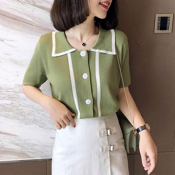 women blouses shirts ose short-sleeved shirt blouse turn-down collar shirt female ice silk blouse, White
women blouses shirts ose short-sleeved shirt blouse turn-down collar shirt female ice silk blouse, White