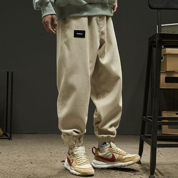 men's pants fall winter men japanese style all-match corduroy embroidered standard casual leggings boy loose overalls and velvet cargo, Black
men's pants fall winter men japanese style all-match corduroy embroidered standard casual leggings boy loose overalls and velvet cargo, Black