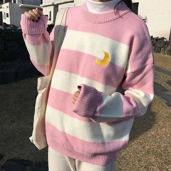 women's sweaters 2021 spring turtleneck knitted sweater women fashion long sleeve striped pullover loose jumper, White;black
women's sweaters 2021 spring turtleneck knitted sweater women fashion long sleeve striped pullover loose jumper, White;black