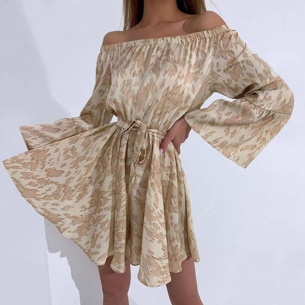 casual dresses mini for women summer leopard print off shoulder dress loose fit sukienki damskie z dlugim rekawem robe femme, Black;gray
casual dresses mini for women summer leopard print off shoulder dress loose fit sukienki damskie z dlugim rekawem robe femme, Black;gray
