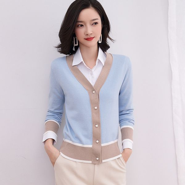 knitted cardigan sweater new spring women contrast color v neck long sleeve sweater fashion cardigan for female jumper outwear, Black
knitted cardigan sweater new spring women contrast color v neck long sleeve sweater fashion cardigan for female jumper outwear, Black