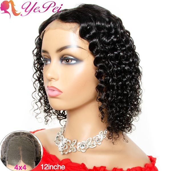 4x4 lace closed wig brazilian curly hair wig 130% density short bob wig lace front human hair, Black
4x4 lace closed wig brazilian curly hair wig 130% density short bob wig lace front human hair, Black
