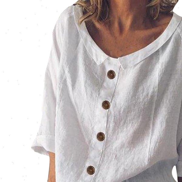women loose blouse cotton linen button solid o neck daily casual shirt blouse womens and blouses camisas mujer new, White
women loose blouse cotton linen button solid o neck daily casual shirt blouse womens and blouses camisas mujer new, White